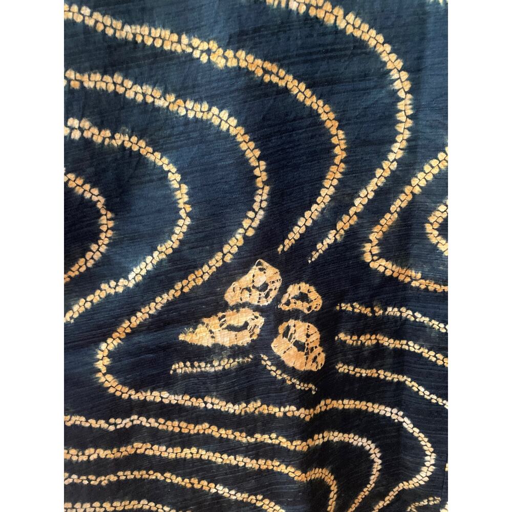 Kimono Haori Jacket Beautiful Green & Gold Butterfly Shibori Dyed ~ Breathtaking - Picture 6 of 9